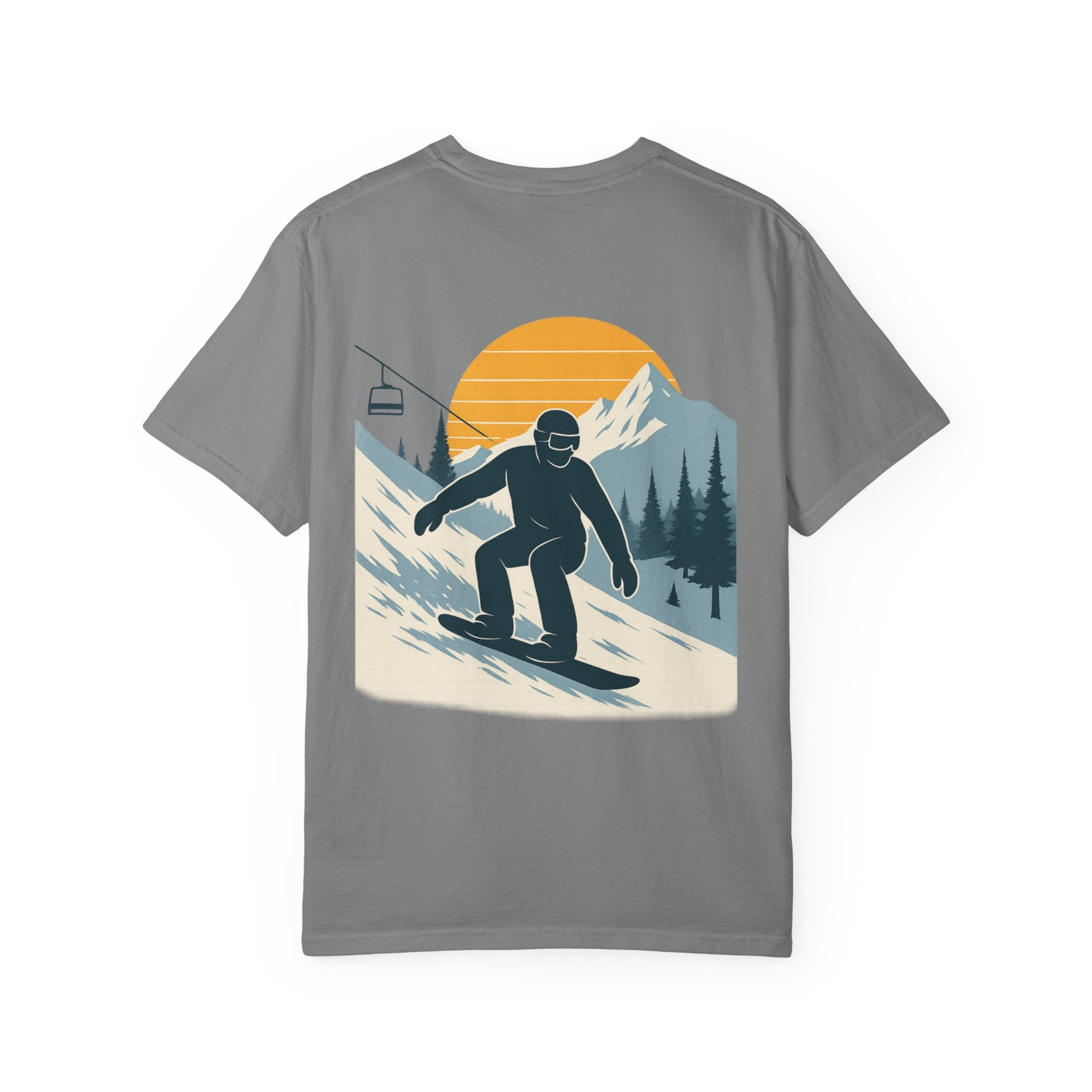 Retro Snowboarder Graphic Tee — Dad Lore Patch Printify