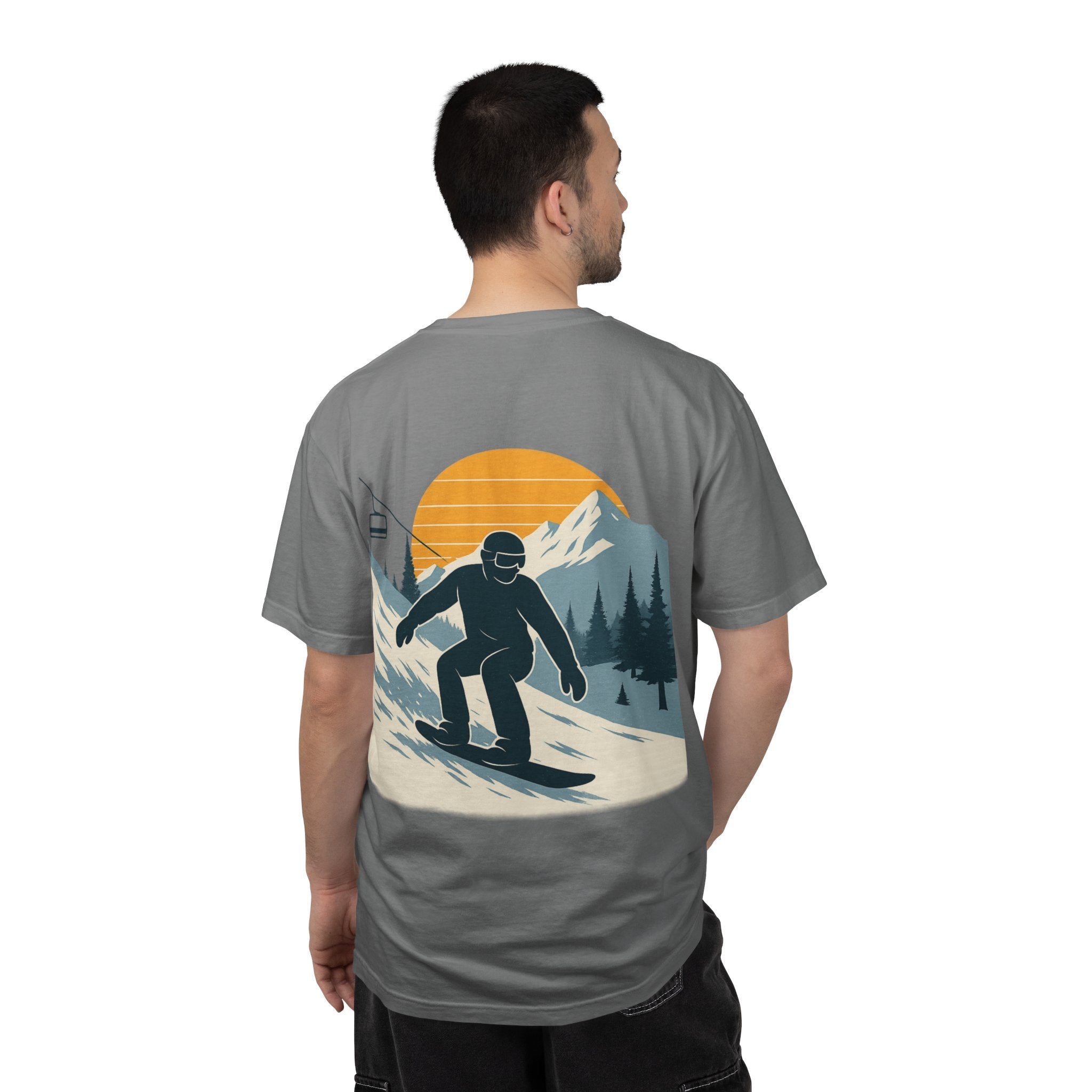 Retro Snowboarder Graphic Tee — Dad Lore Patch Printify
